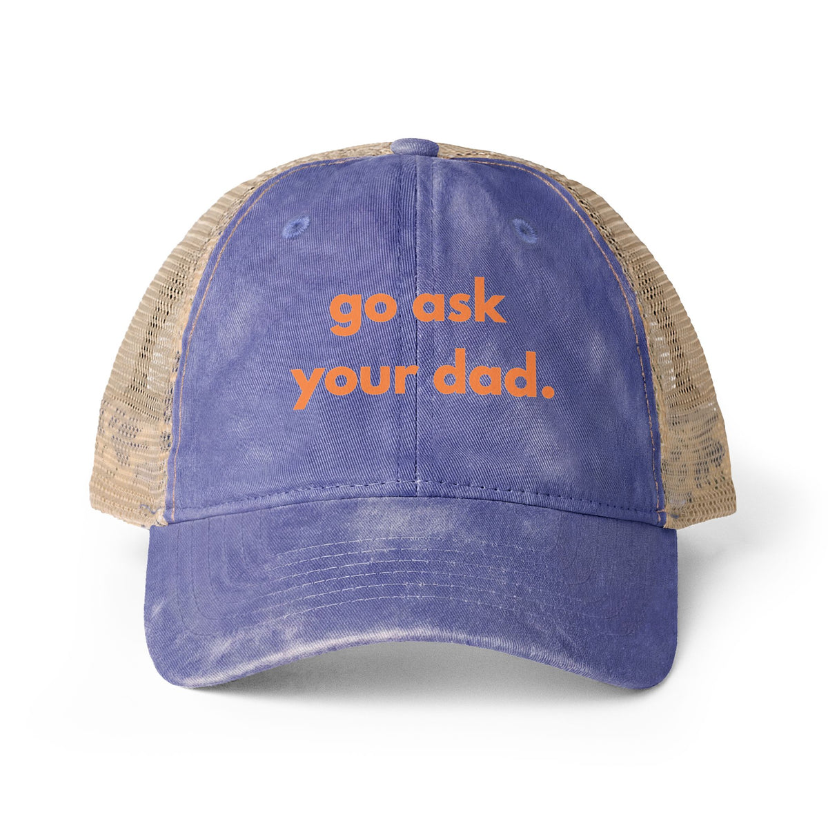 Go Ask Your Dad Hat, Funny Mom Joke, Dad Joke, Pink Trucker Hat, Women's Baseball Cap, Mom Gift
