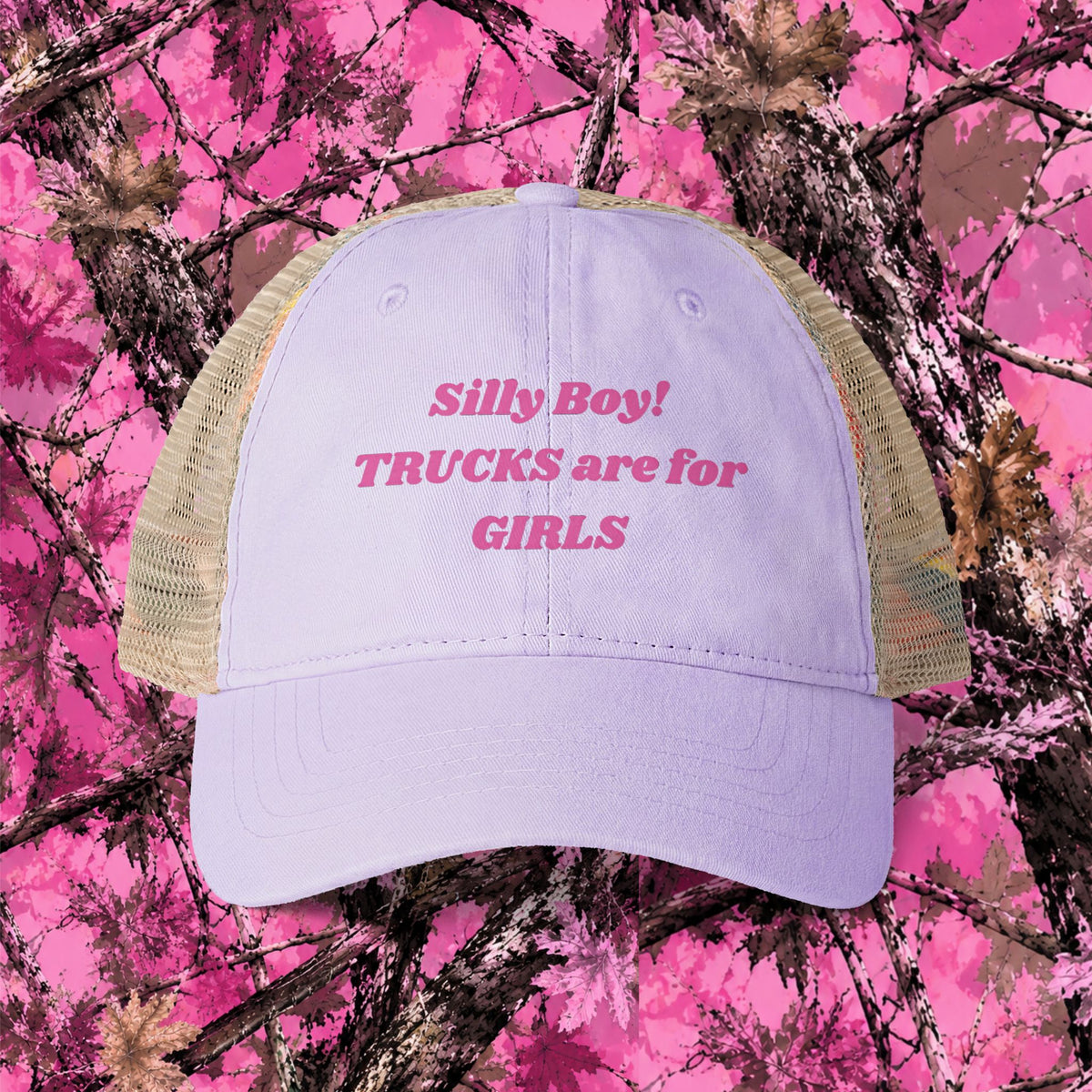 Trucks are for Girls Mesh-Back Cap, Truck Women,