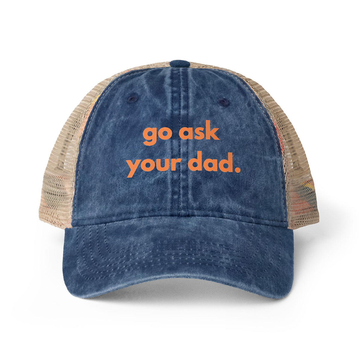 Go Ask Your Dad Hat, Funny Mom Joke, Dad Joke, Pink Trucker Hat, Women's Baseball Cap, Mom Gift