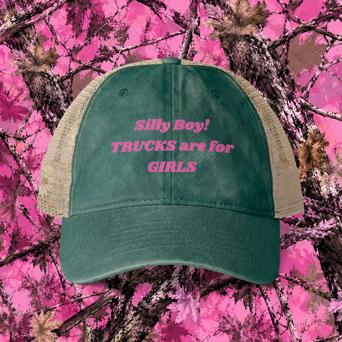 Trucks are for Girls Mesh-Back Cap, Truck Women,
