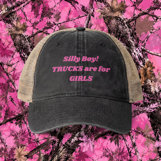 Trucks are for Girls Mesh-Back Cap, Truck Women,
